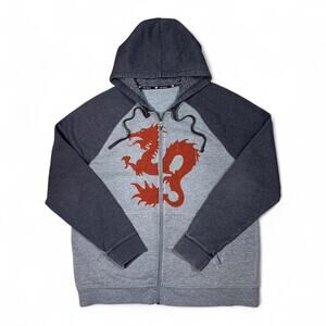 Dean blunt zushi graphic screen printed on Tec Gear grey zip hoodie skate rap